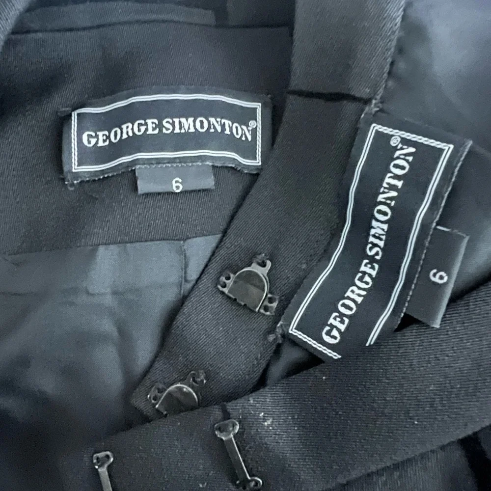 George Simonton NWT Woman’s Skirt Suit Black Size 6 Lined - Picture 5 of 6